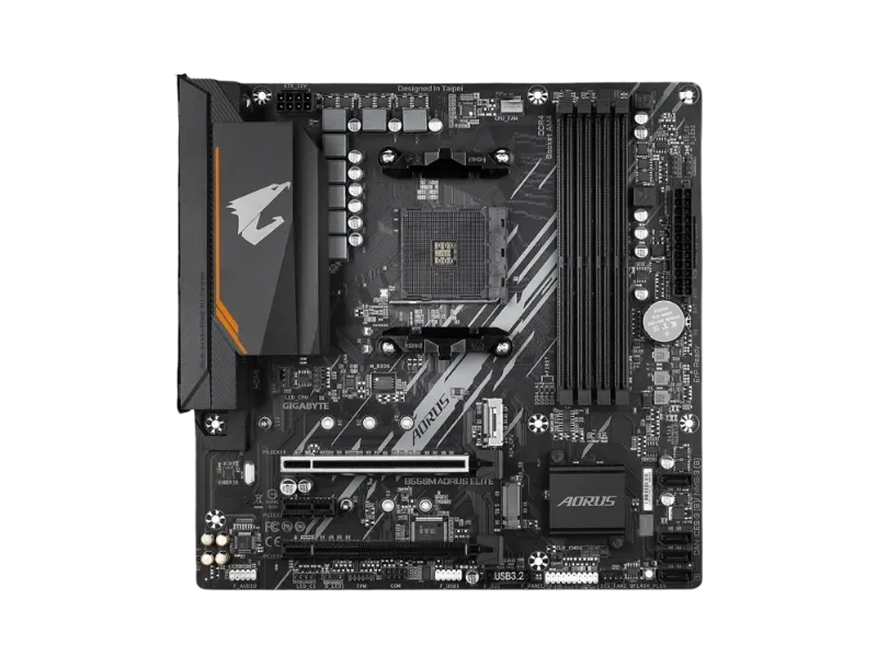 GIGABYTE B550M AORUS ELITE DDR4 HDMI DVI PCIe 16X v4.0 AM4 ATX