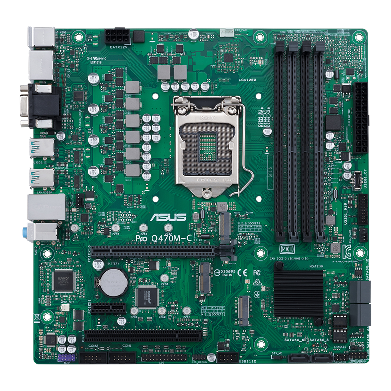 Asus Pro Q470M-C/CSM Micro ATX LGA1200 Motherboard 2