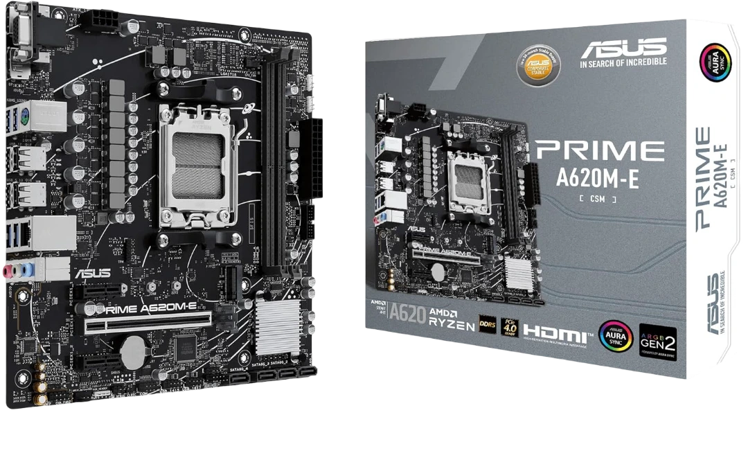 Asus PRIME A620M-E-CSM Micro ATX AM5 Motherboard 3