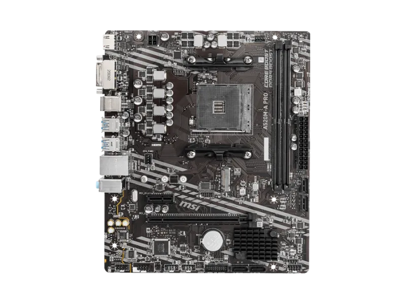 MSI A520M PRO AM4 DDR4 4600(OC) VGA DVI HDMI M.2 USB3.2 MATX