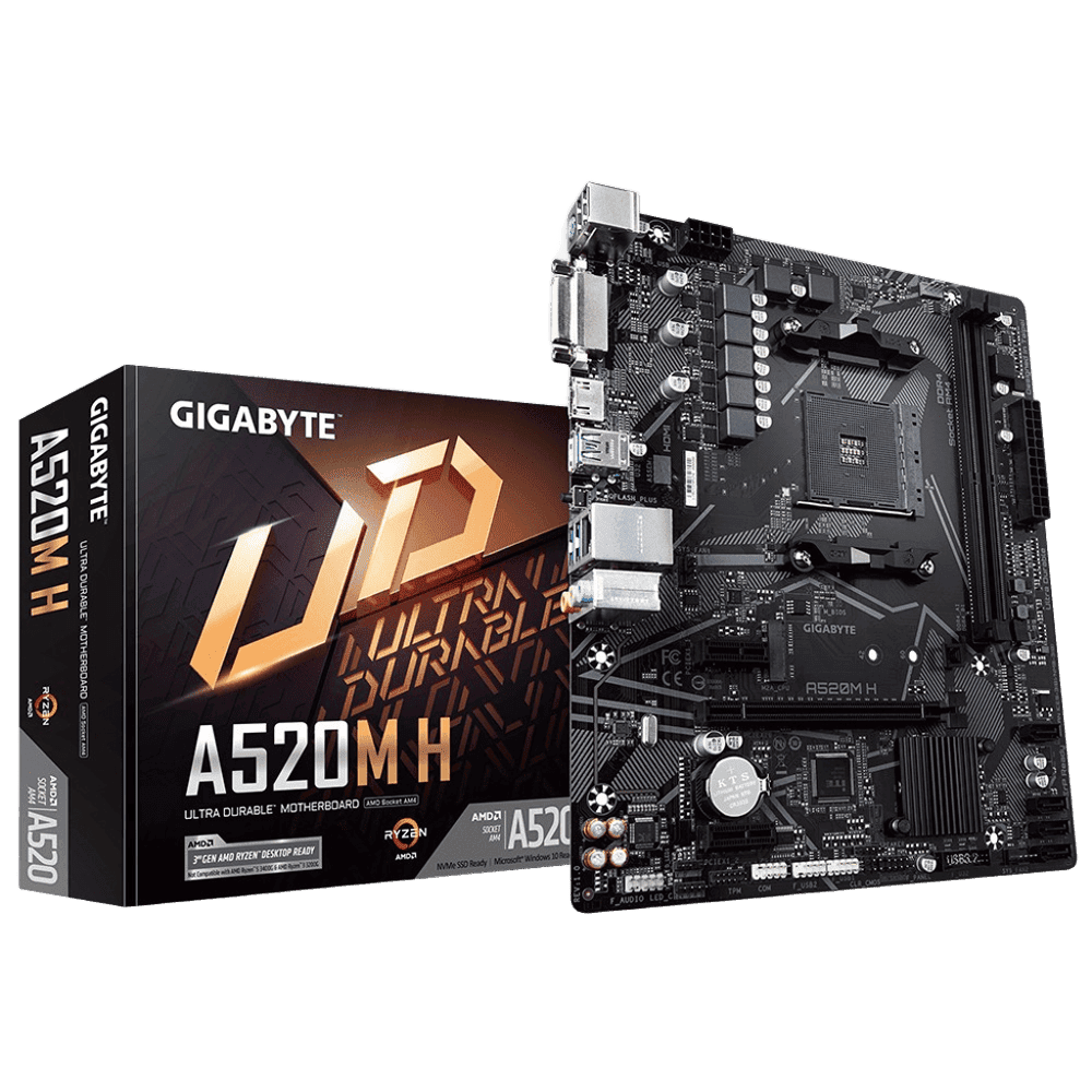 Gigabyte A520M H Micro ATX AM4 Motherboard