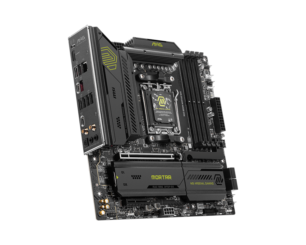 MSI MAG B850M MORTAR WIFI AM5 DDR5 8200MHZ(OC) HDMI 3X M.2 USB 20GBS 5G LAN WI-FI 7 MATX 3