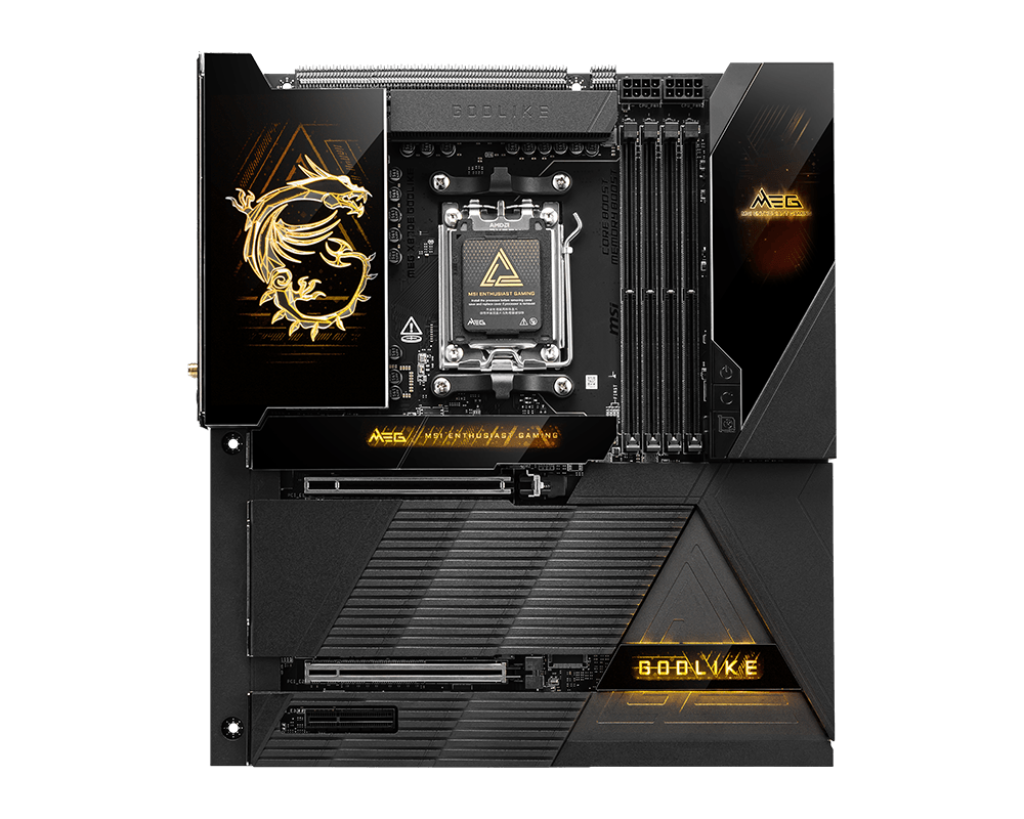 MSI MB MEG X870E GODLIKE AM5 DDR5 9000MHZ(OC) USB4 7x M.2 2x DP 1x10G, 1x 5G  LAN WIFI 7 RGB ATX