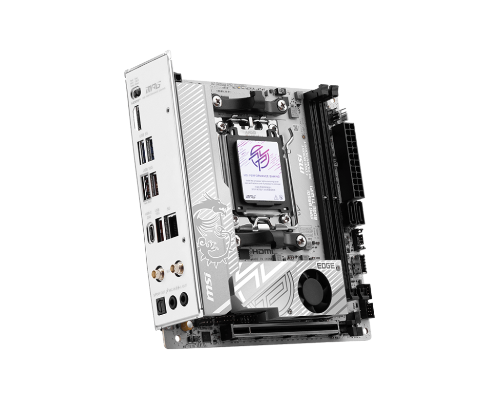 MSI MPG B850I EDGE TI WIFI AM5 DDR5 8200MHZ(OC) HDMI 2X M.2 USB 20GBS 5G LAN WI-FI 7 MINI ITX 2