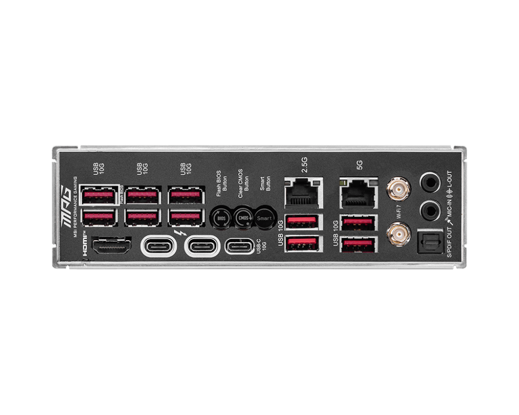 MSI MB MPG Z890 CARBON WIFI SOKET 1851 DDR5 9200MHZ(OC) USB 20Gbps 5xM.2 2xTB4 HDMI DISPLAY 1x5G 1x 2,5 LAN WIFI 7 ATX 4