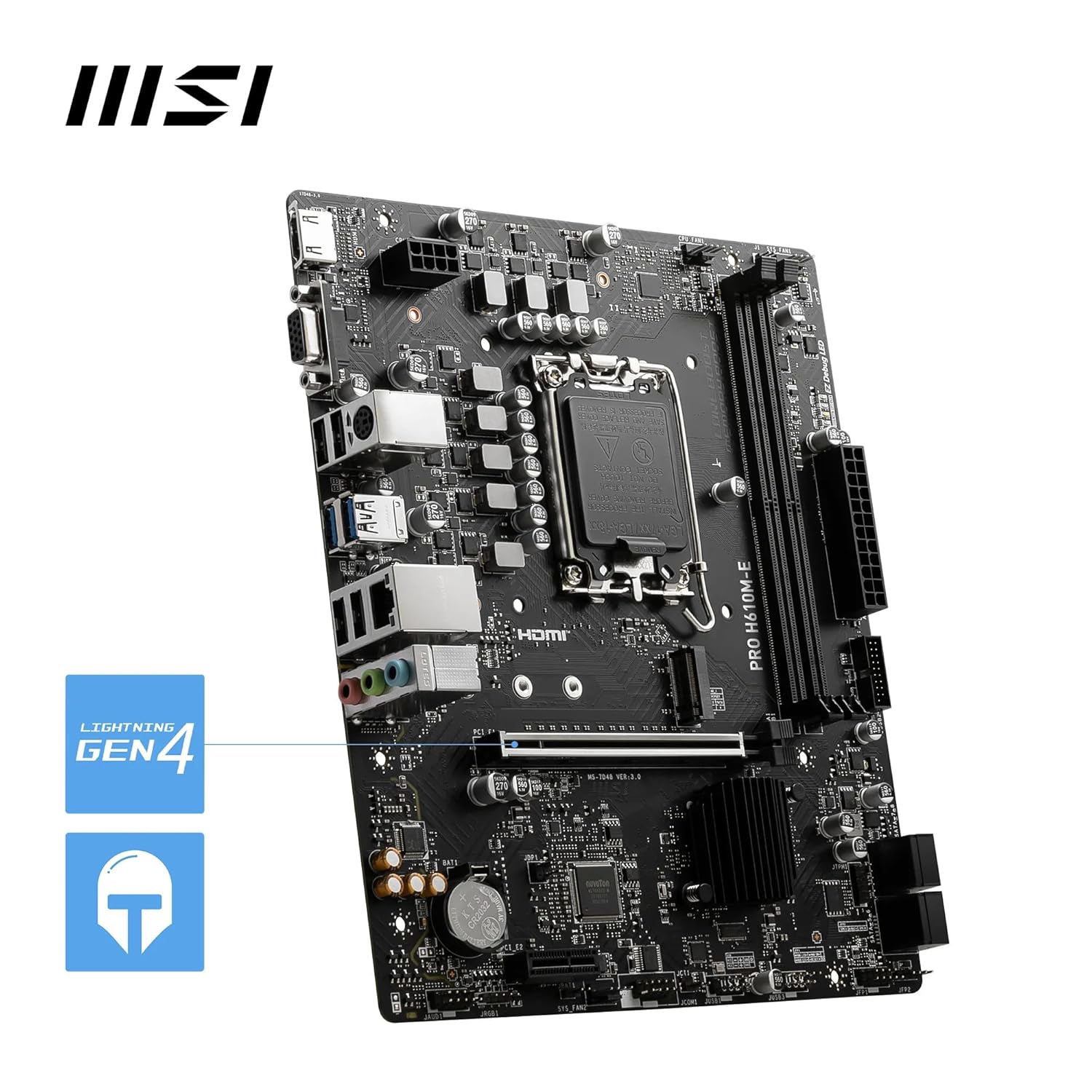 MSI PRO H610M-E Micro ATX LGA1700 Motherboard