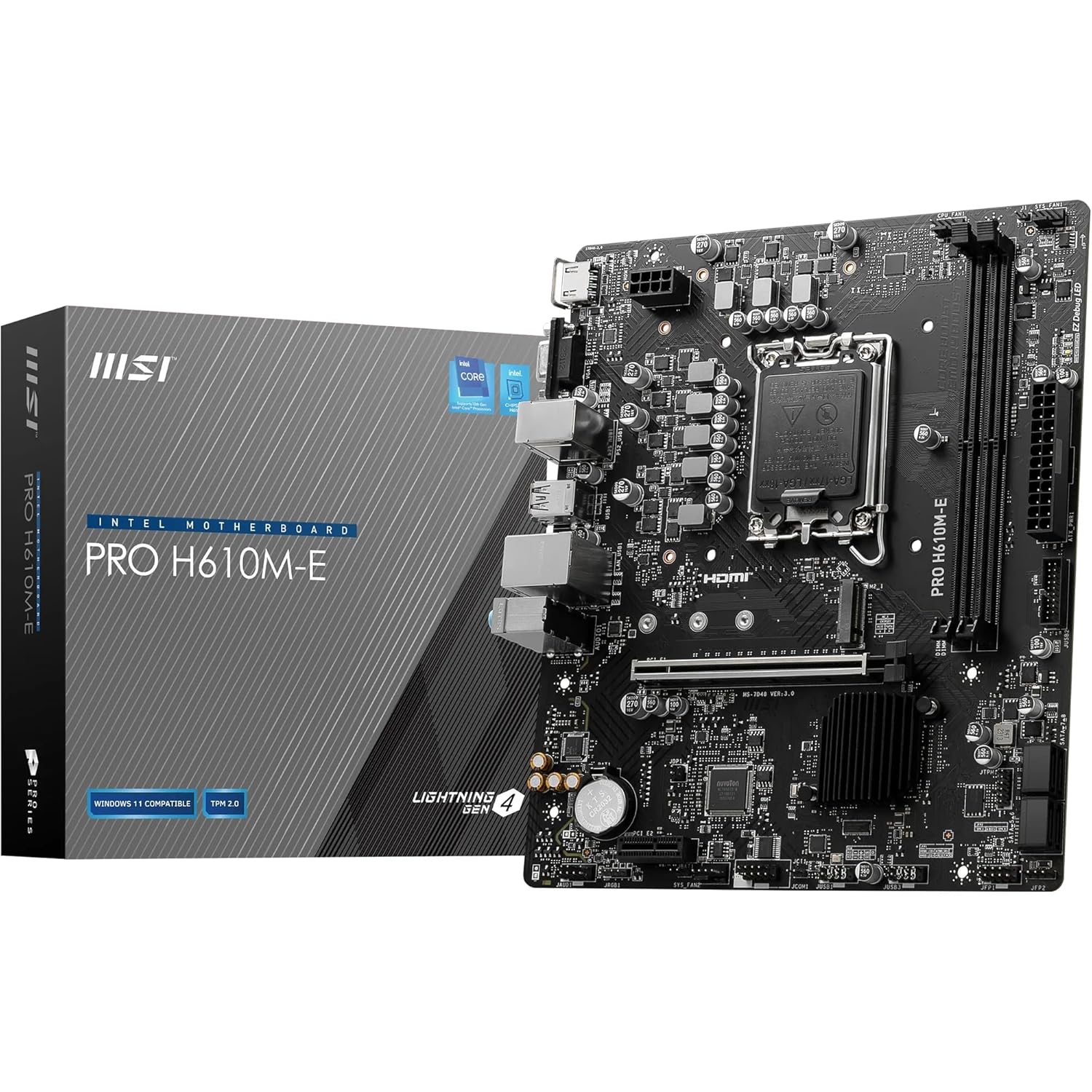 MSI PRO H610M-E Micro ATX LGA1700 Motherboard - MSI