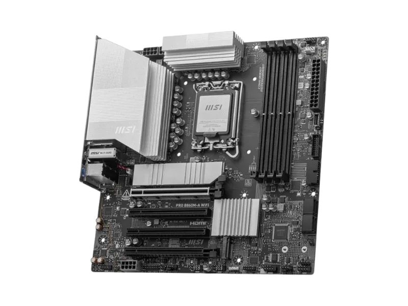 MSI MB PRO B860M-A WIFI SOKET 1851 DDR5 8600MHZ(OC) 3xM.2 1x TB4 HDMI DISPLAY 5G LAN WIFI 7 mATX 2