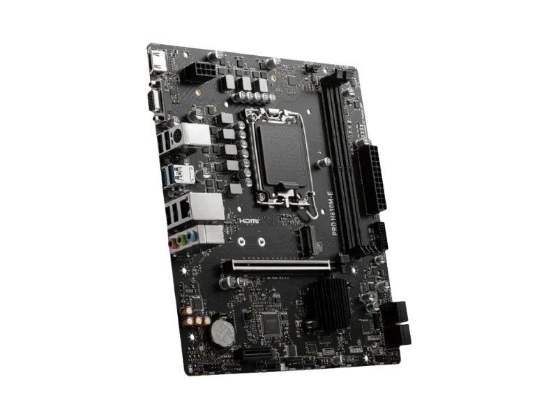 MSI PRO H610M-E SOKET 1700 DDR5 5600MHZ(OC) HDMI VGA M.2 USB3.2 1X 1G LAN MATX 2