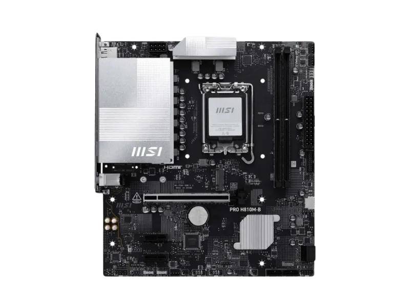 MSI PRO H810M-B SOKET 1851 DDR5 6500 MHZ(OC)  1XM.2 USB 10GBPS HDMI DP 2.5G LAN MATX