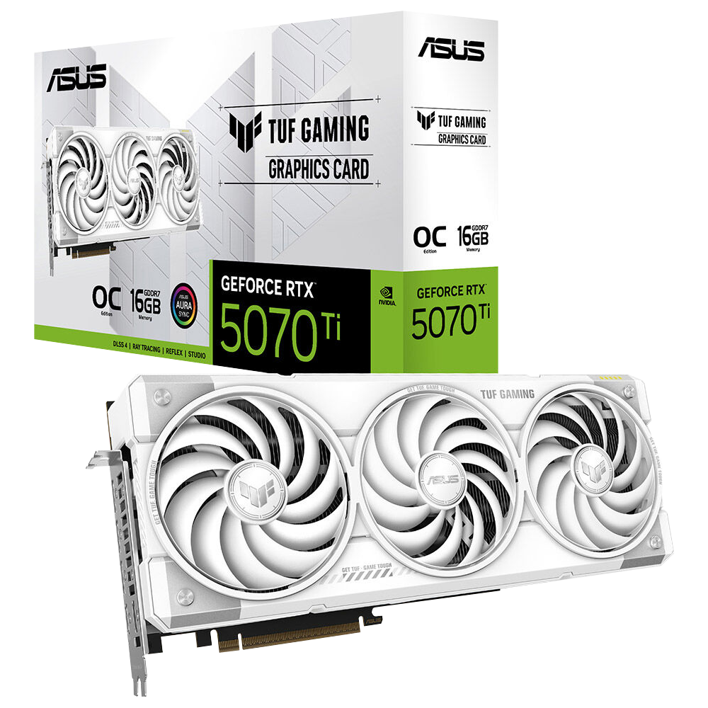 ASUS VGA TUF RTX 5070Ti O16G WHITE GDDR7 256bit OC DLSS4