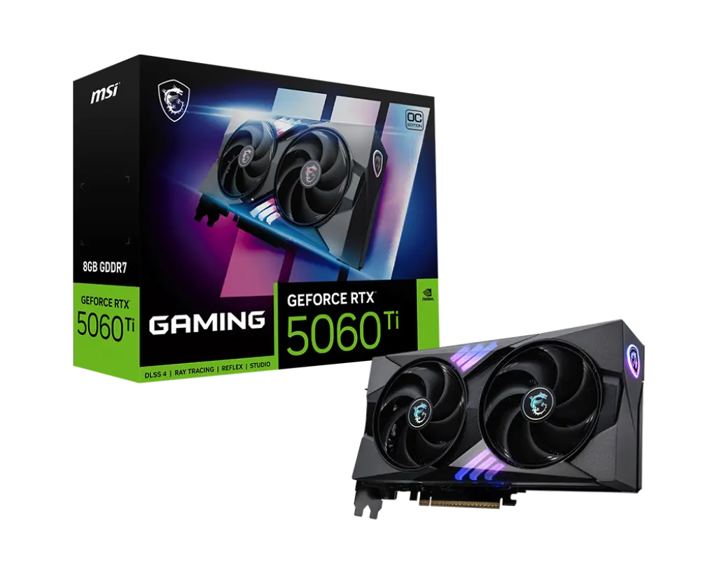 MSI VGA GeForce RTX 5060 TI 8G GAMING OC RTX5060TI 8GB GDDR7 128B DX12 PCIE 5.0 X16 (3XDP 1XHDMI)