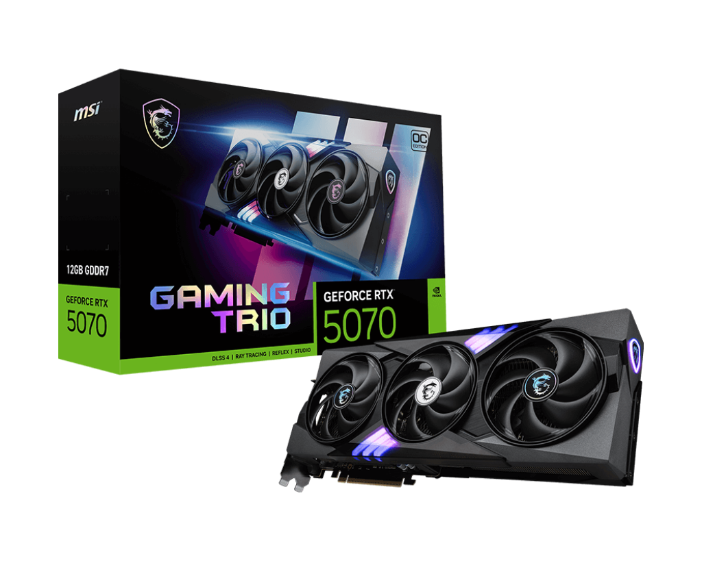 MSI VGA GEFORCE RTX 5070 12G GAMING TRIO OC RTX5070 12GB GDRR7 192B DX12 PCIE 5.0 X16 (3XDP 1XHDMI)