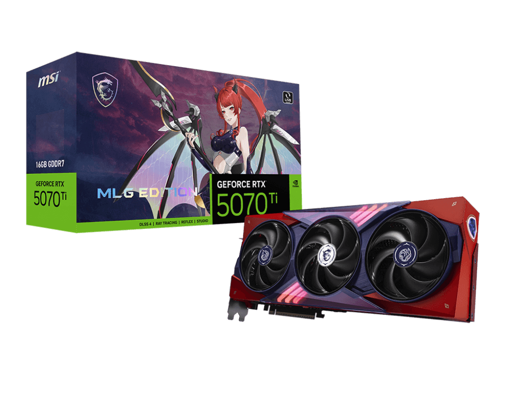 MSI VGA GEFORCE RTX 5070 TI 16G MLG EDITION OC RTX5070TI 16GB GDRR7 256 B DX12 PCIE 5.0 X16 (3XDP 1XHDMI)