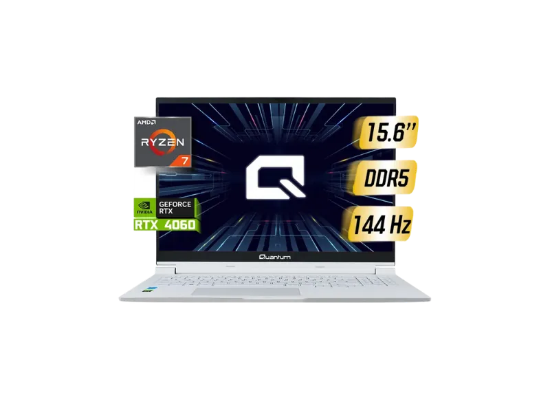 Quantum WhiteFang G4035 AMD Ryzen 7-8745HS 16GB 256GB RTX4060 8GB HDMI 16" Beyaz FreeDos Gaming Notebook - Quantum