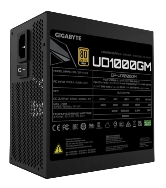 GIGABYTE 1000W 80+ GOLD GP-UD1000GM PG5 PCIE 5.0 Tam Modüler Power Supply 3