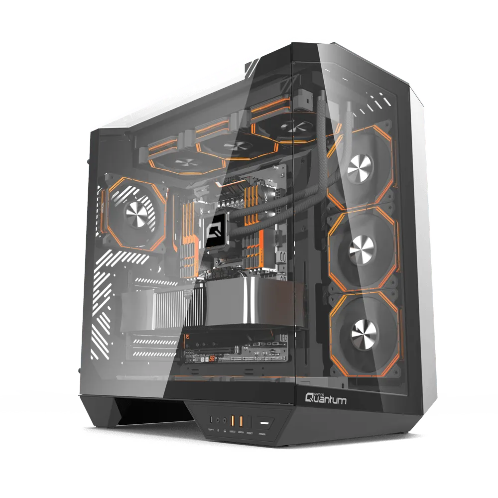 Quantum Proxima TYPE-C+2xUSB3.0+HD Audio 4xARGB Fan 390mm VGA Temperli Cam 850W Siyah