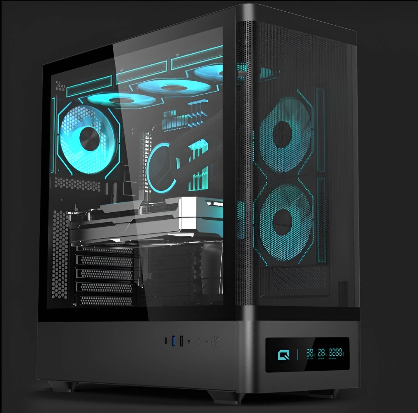 Quantum Gaming Hyper QT4500 Type-C 6xARGB Fan 650W Gaming Kasa 2