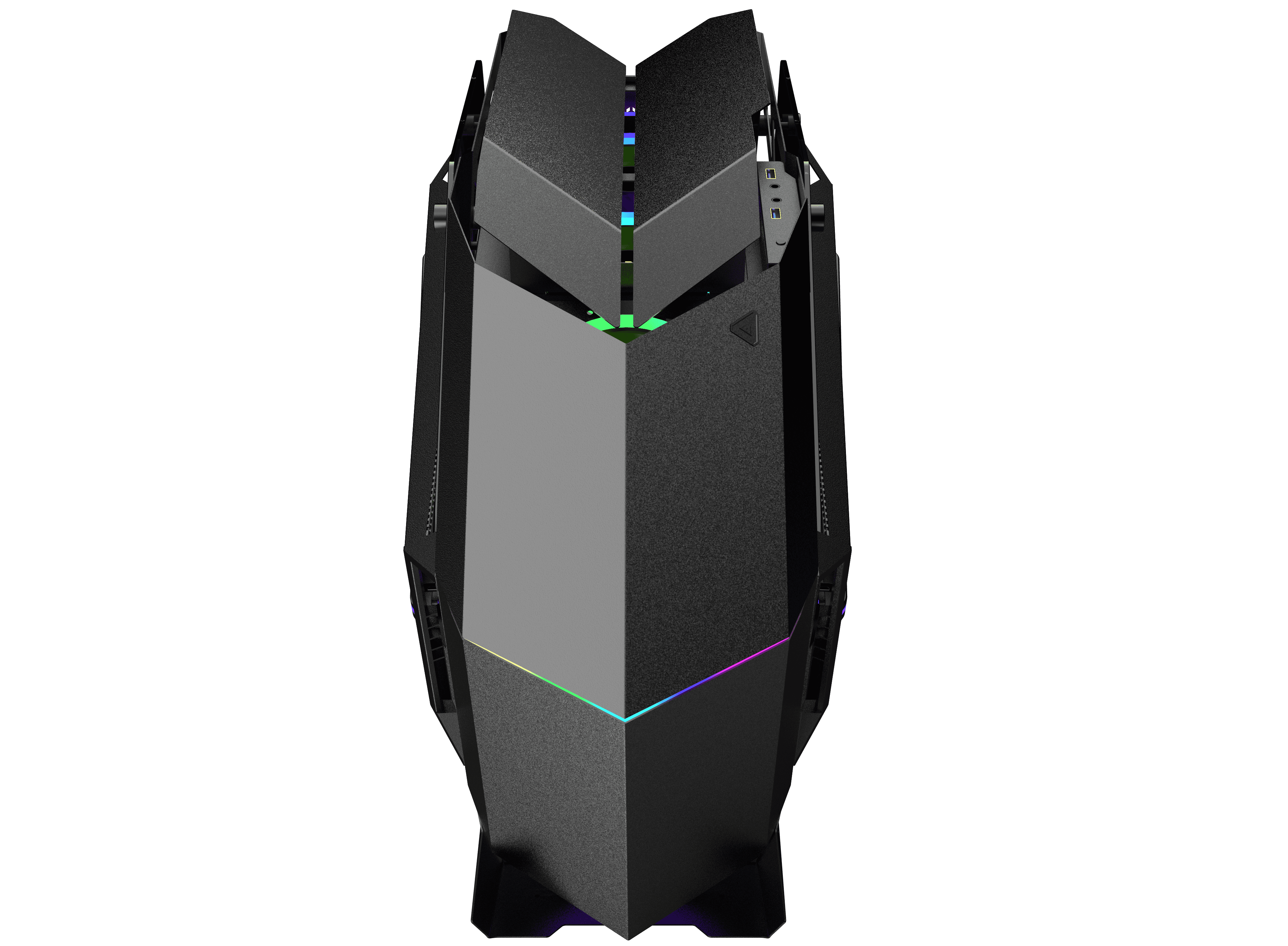 Quantum Gaming Ironclad 6x ARGB Fan Full Size ATX Siyah Çelik Gövde PSU'SUZ Gaming Kasa 2