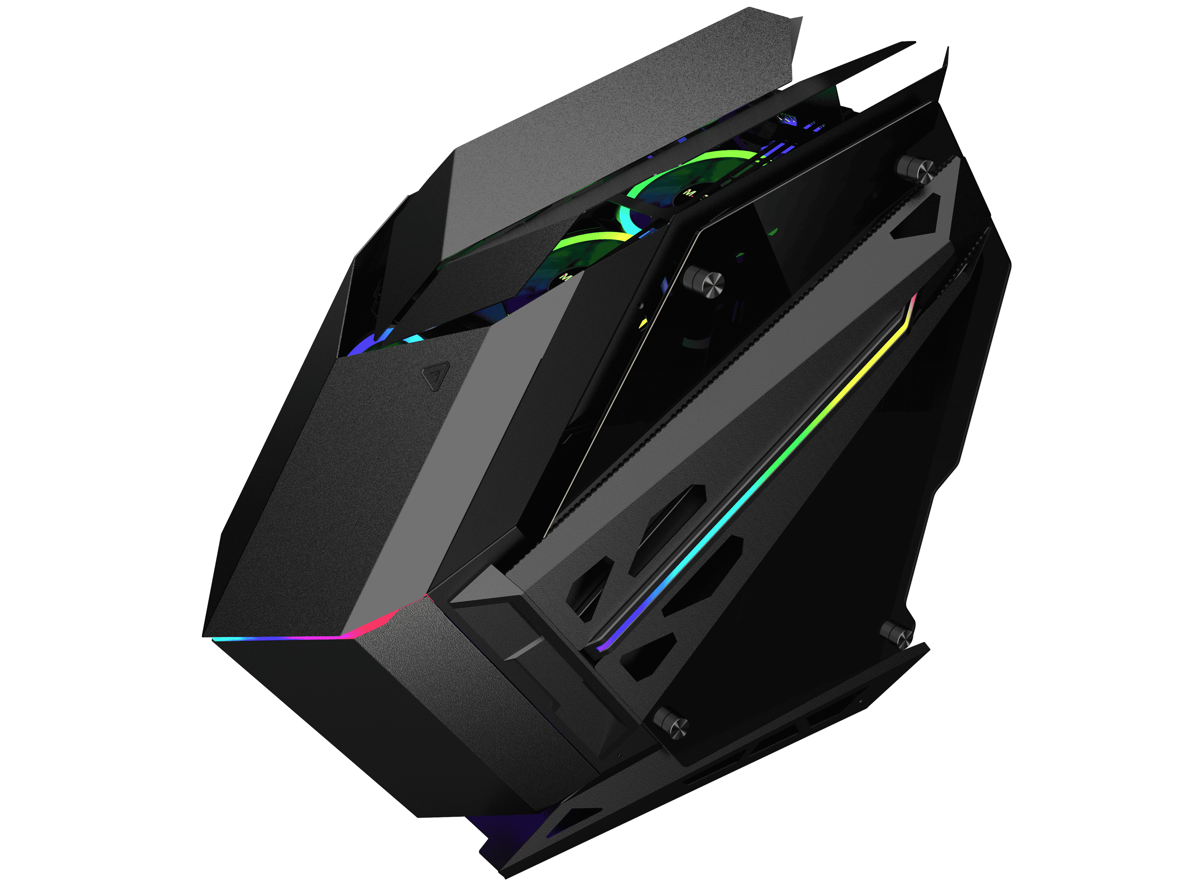 Quantum Gaming Ironclad 6x ARGB Fan Full Size ATX Siyah Çelik Gövde PSU'SUZ Gaming Kasa 3