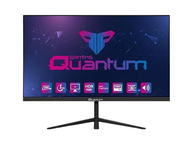 Quantum Gaming Monitör PG24 23.8" FHD VA 1ms 300Nit 200Hz 2xHDMI 1xDP 1xSPK RGB Light 12V/3A Vesa 16.7M renk 2x3W Spk 1920x1080px - Quantum