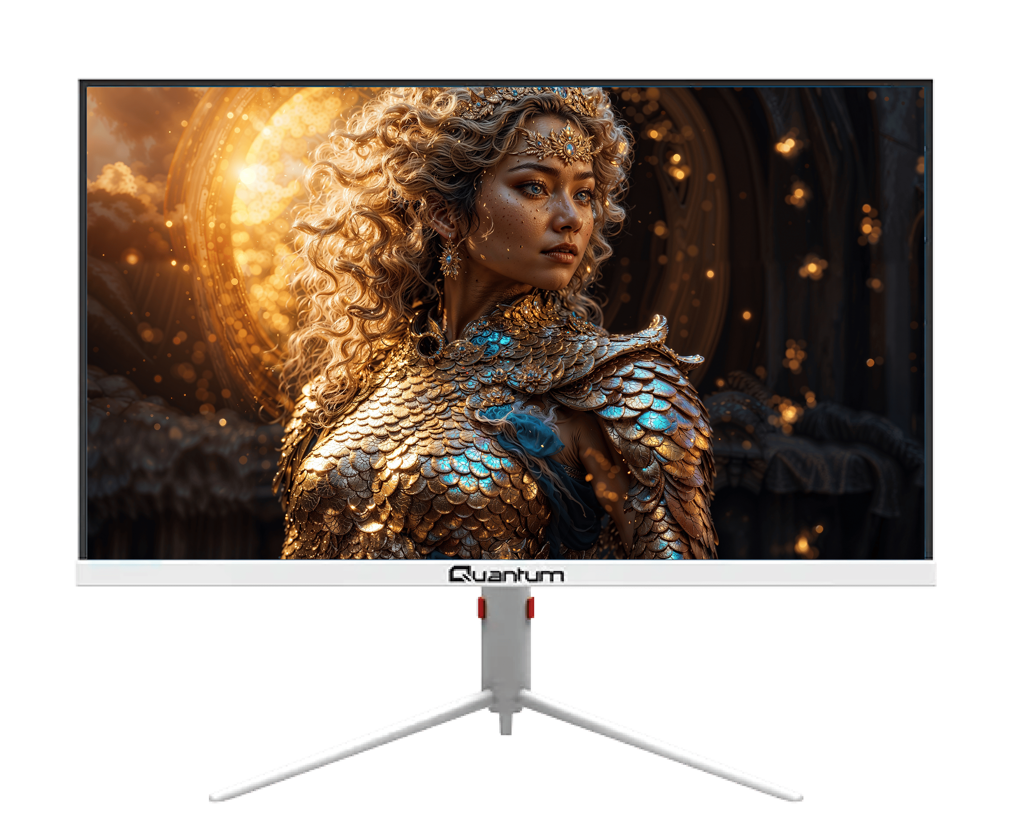 Quantum Pearl MG27W-A FHD VA 300Hz 1ms 2xHDMI+2xDP Dahili Hoparlör 27" Flat Beyaz Yükseklik ayarli Gaming Monitör (Sıfır Ölü Pixel Garantili)